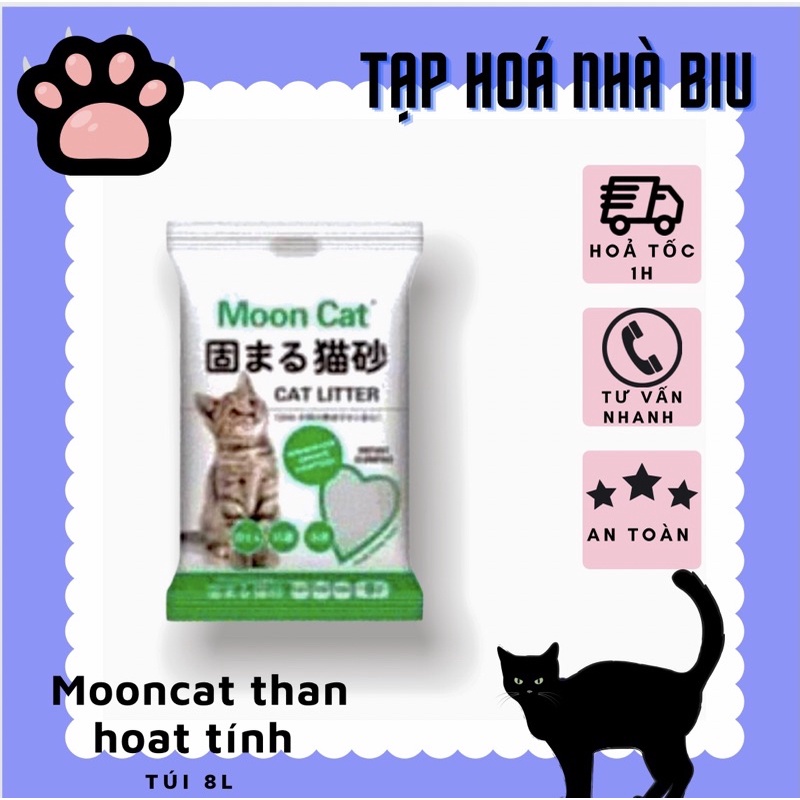 [Moon cat] Cát Nhật trắng 8l/ Cát vệ sinh cho mèo Nhật bản Mooncat siêu thấm hút, siêu vón, siêu khử mùi