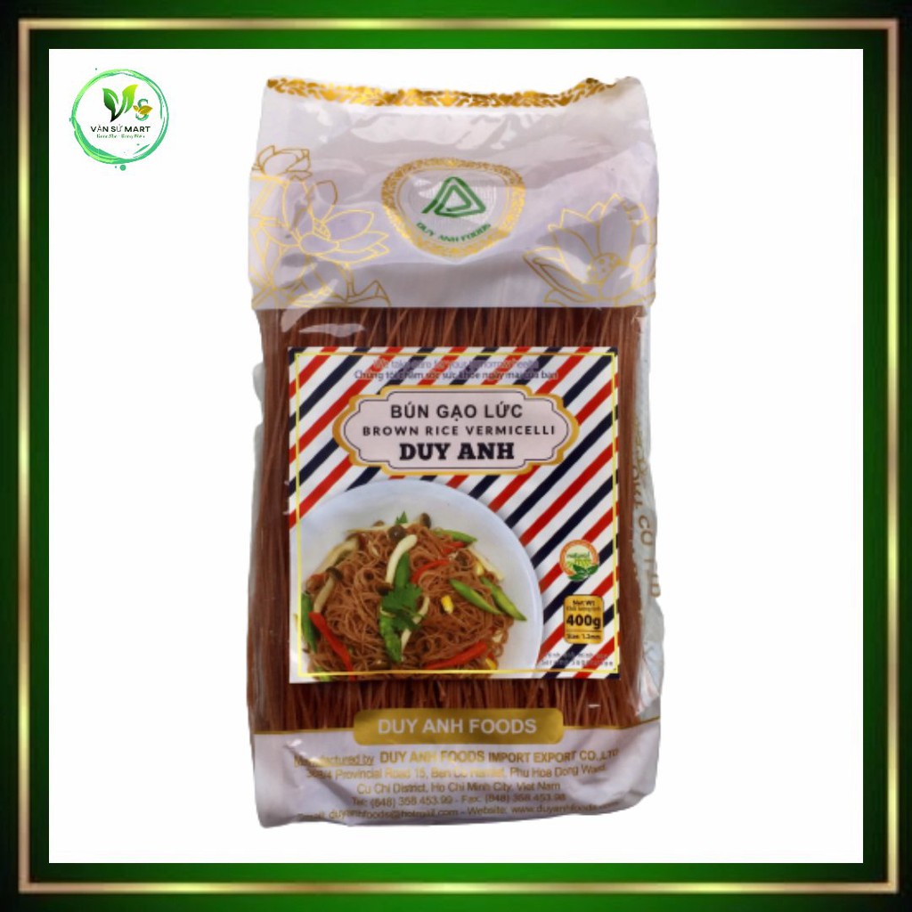 Bún gạo lứt🌿Duy Anh Foods/400G/Hàng Việt Nam Xuất Khẩu/Hàng Việt Nam chất lượng cao/Thực dưỡng ăn kiêng/Giảm cân
