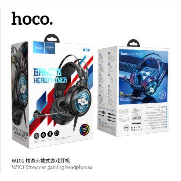 {CHÍNH HÃNG}Tai Nghe Chụp Tai Hoco W101 Chuyên Game Thiết Kế Cực Đẹp, Đèn Led CÓ MIC { BẢO HÀNH CHÍNH HÃNG}