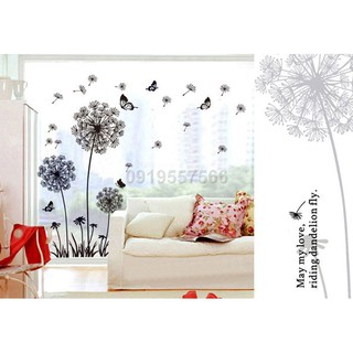 decal bồ công anh đen