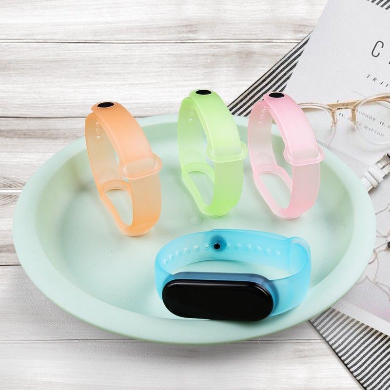 Dây Miband 5 miband6 ,dây Miband5 Dây Đeo Cao Su Trong Mờ Thay Thế Cho Xiaomi Miband 5 Chất Lượng Cao