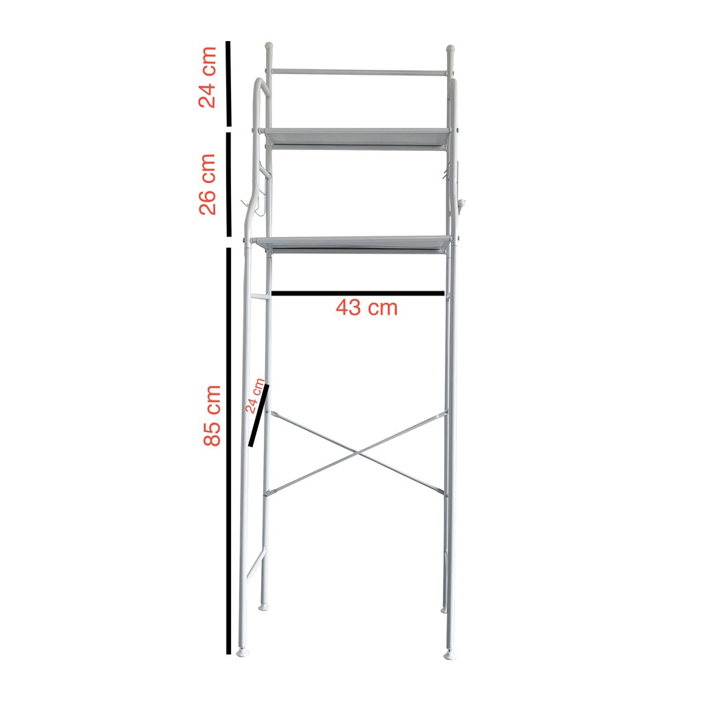 Kệ toilet kệ để đồ phòng tắm (Cao 1.35m x Rộng 24cm x Dài 43cm)