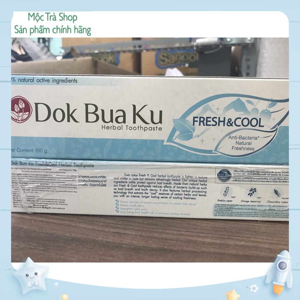 Kem Đánh Răng Dok Bua Ku Twin Lotus 150g - Số 1 tại Thái Lan - Đủ 3 mùi