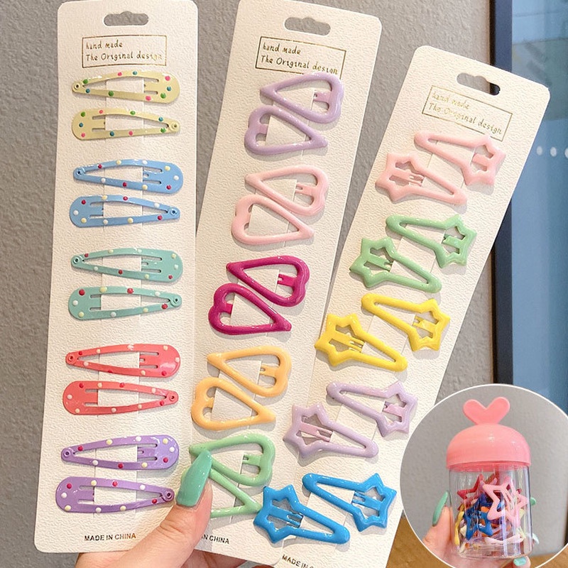Set 20 Kẹp Tóc Hình Ngôi Sao Nhiều Màu Dễ Thương Cho Bé Gái