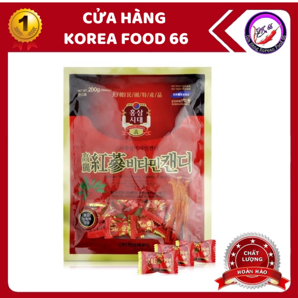 Kẹo Hồng Sâm Hàn Quốc Nhập Khẩu 200g