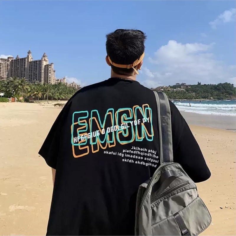 Áo thun phông nam nữ PINK tay lỡ form rộng EMSN Unisex