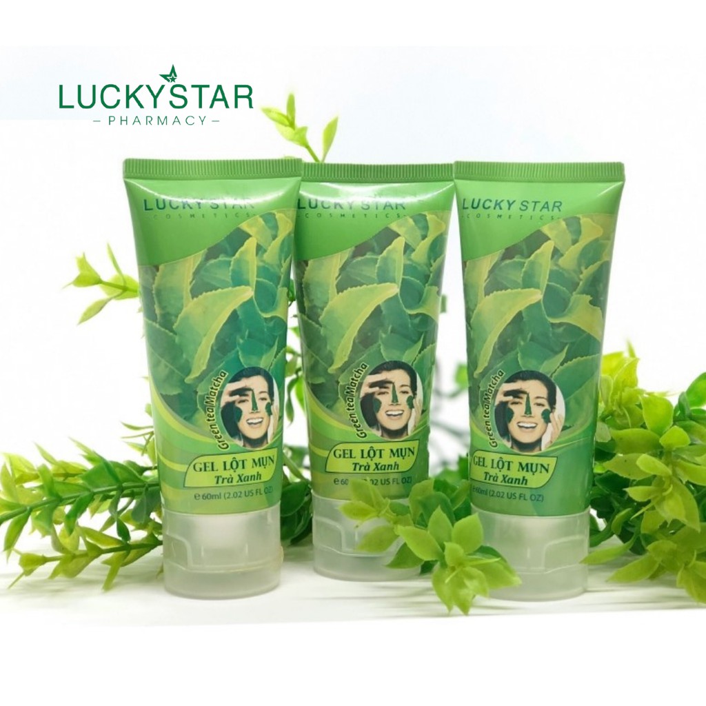 Combo 2 Gel Lôt Mun Trà Xanh Lucky Star 60gr (tuýp)