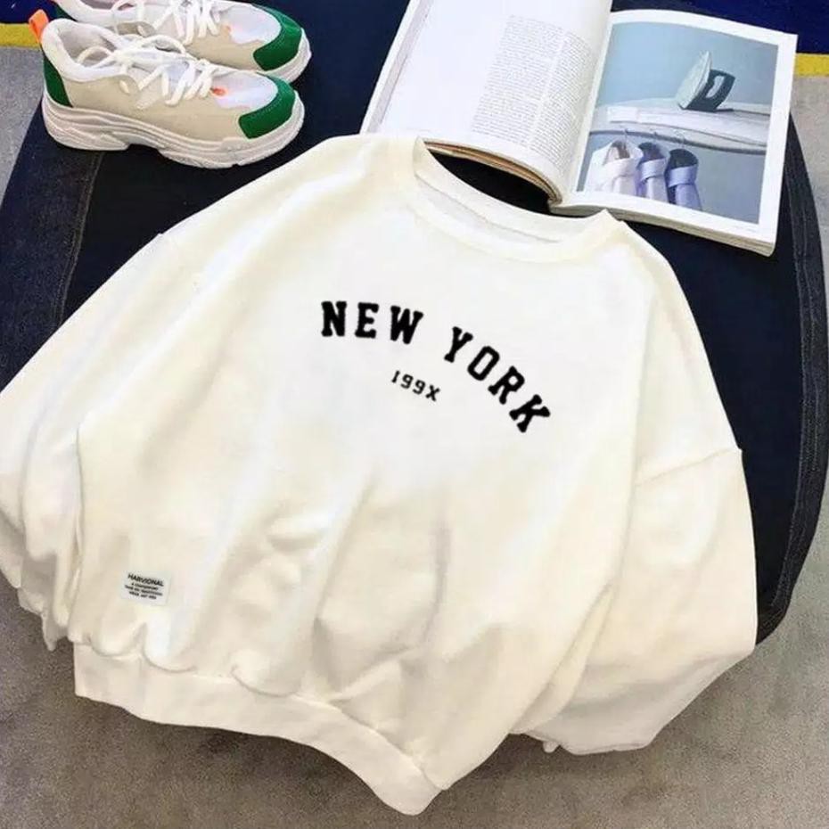 Áo Sweater In Chữ New York 199x Size M-Xxl Thời Trang Cho Nam Nữ