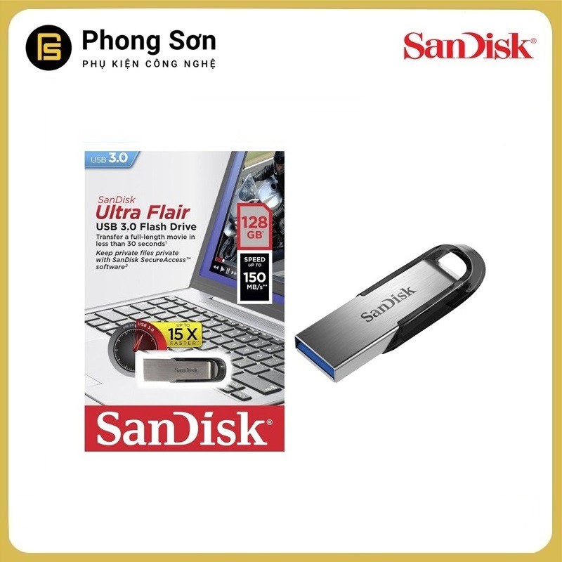 USB 128GB 3.0 CZ73 Flair Sandisk | BigBuy360 - bigbuy360.vn