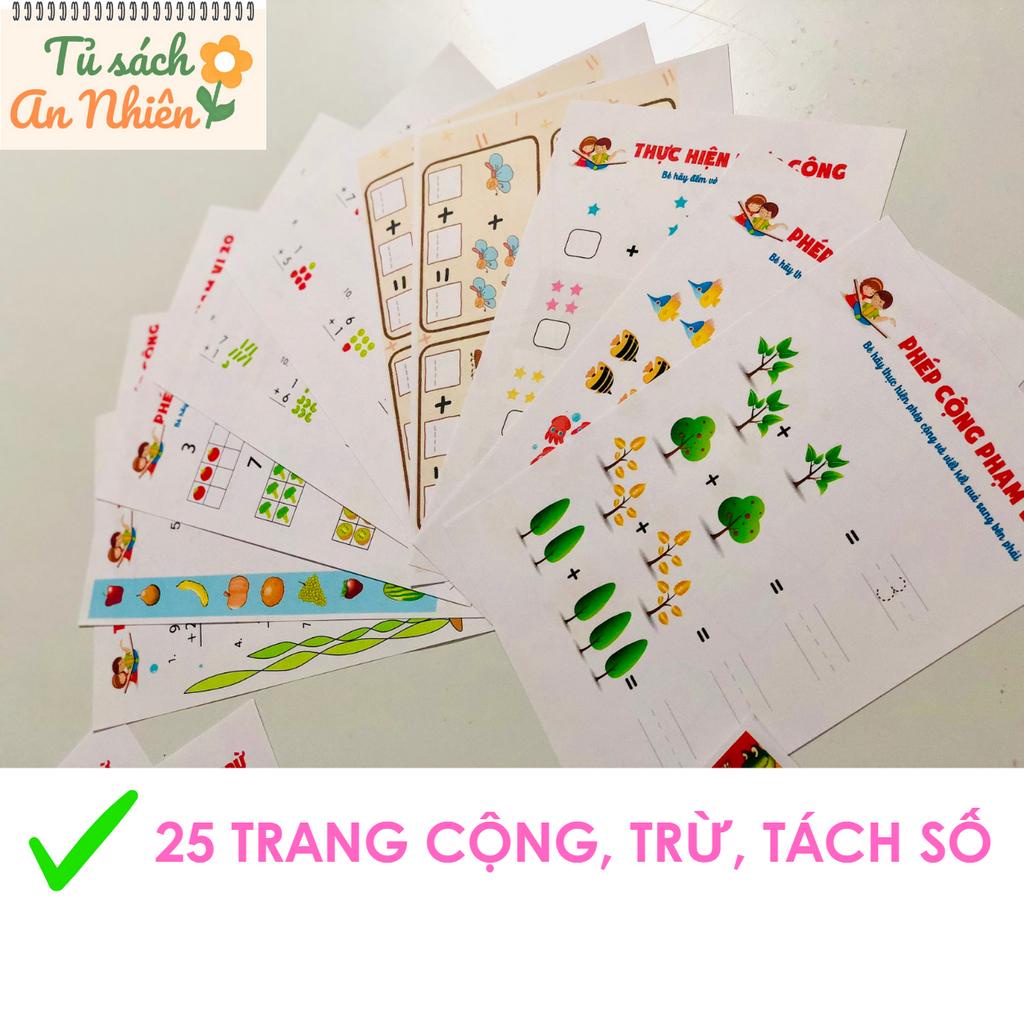 Bộ bài tập thực hành toán và tư duy cho bé