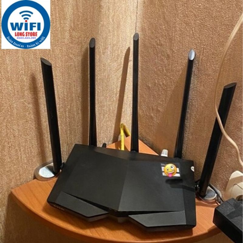 Bộ Kích Sóng Wifi Repeater,Roter wifi TP-Link 6300 1200mbs 4 râu 2 băng tần xuyên tường