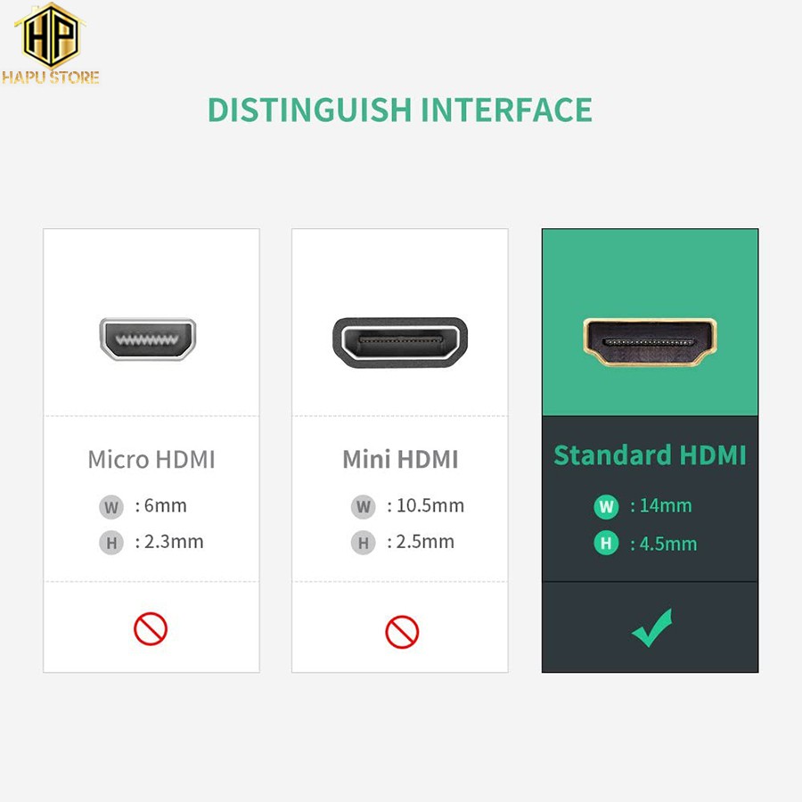 Đầu nối HDMI âm - âm Ugreen 20107 chính hãng - Hapustore
