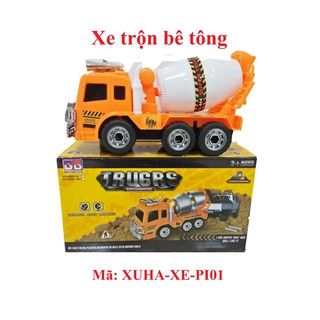 Xe trộn bê tông chạy pin