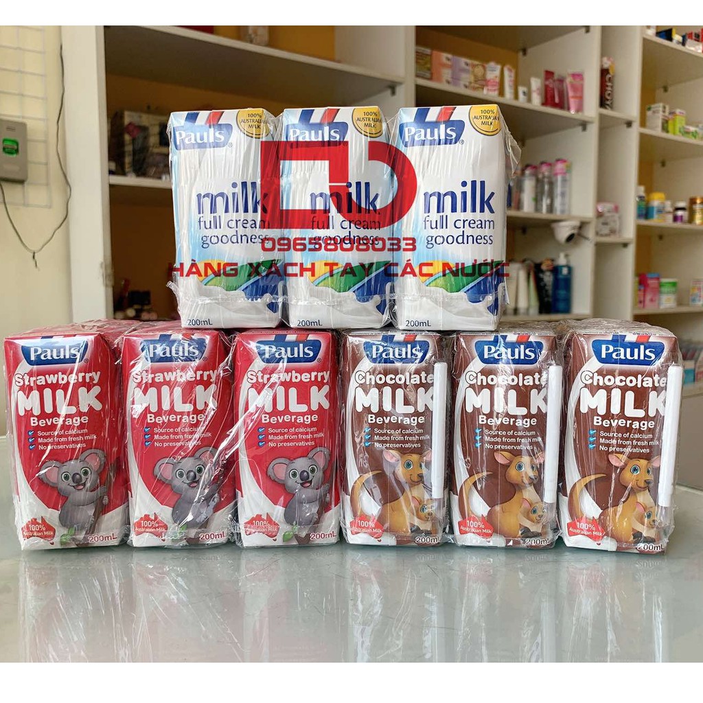 Sữa tươi pauls milk các vị