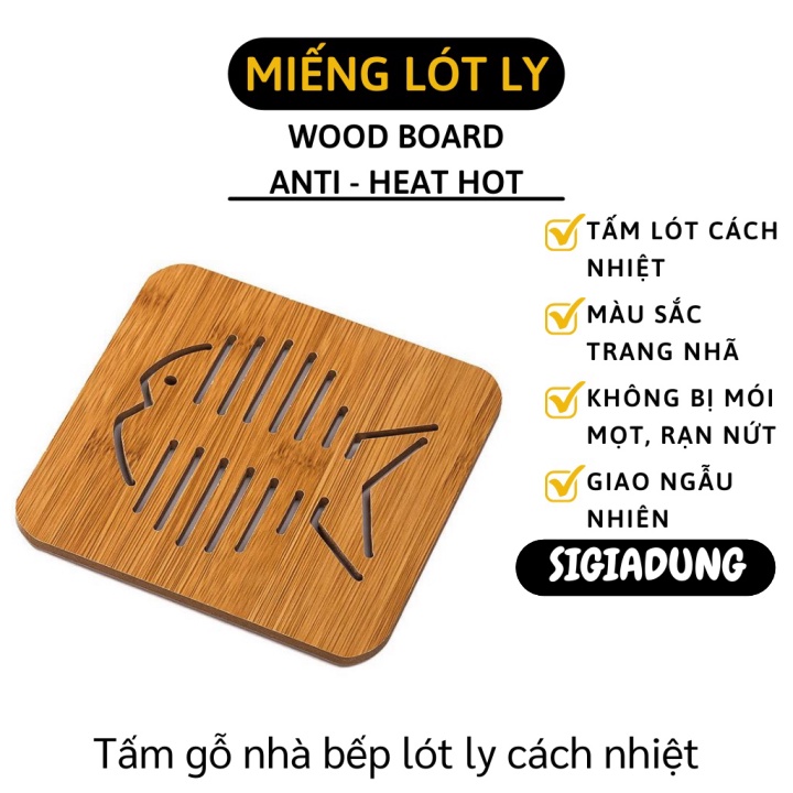 [SGD] Miếng Lót Nồi - Rế Kê Nồi, Ly, Chén Bằng Gỗ, Đế Lót Trang Trí Bàn Ăn 4208