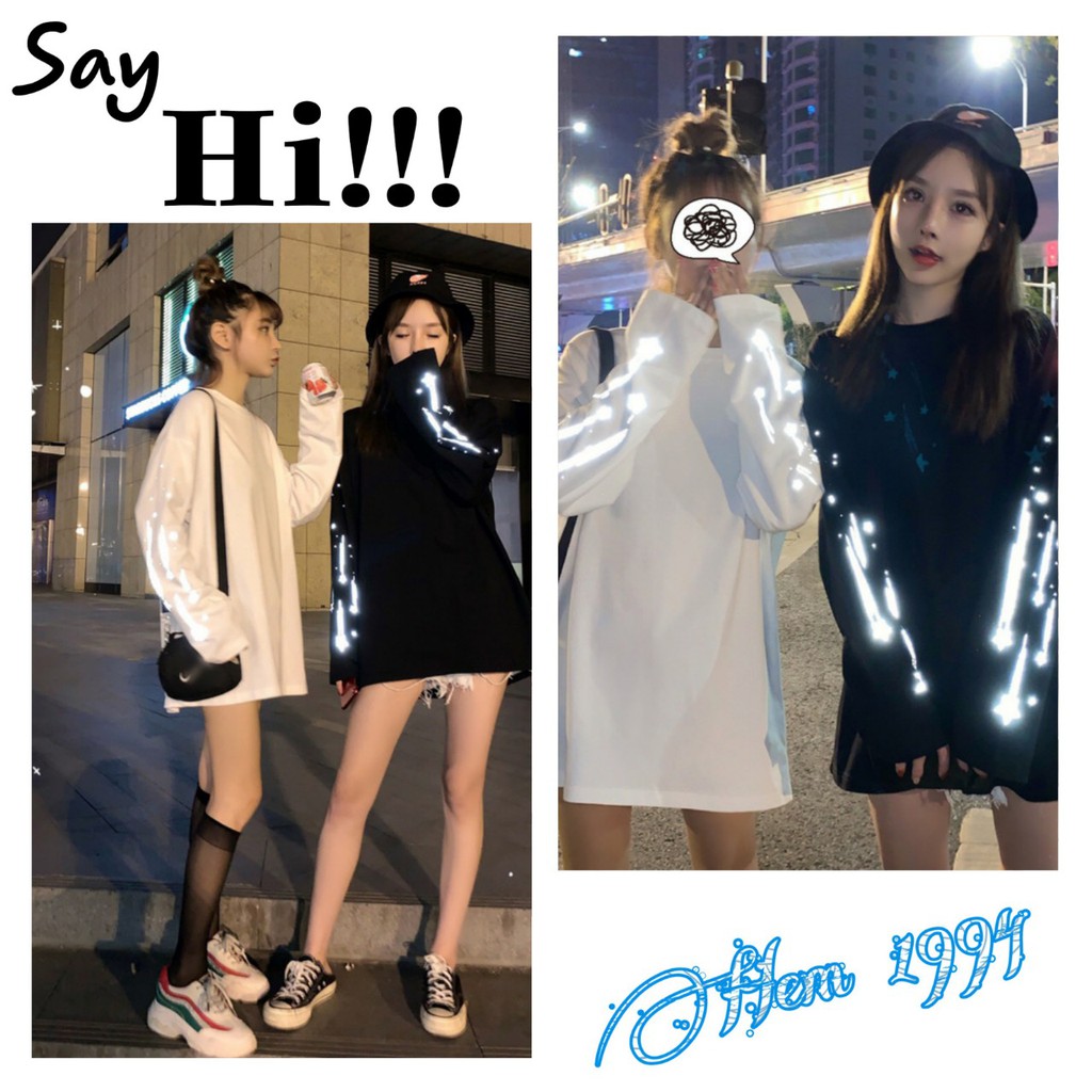 [ HÀNG Xả Sốc] Áo thun cotton đông phản quang hàng Quảng Châu cao cấp