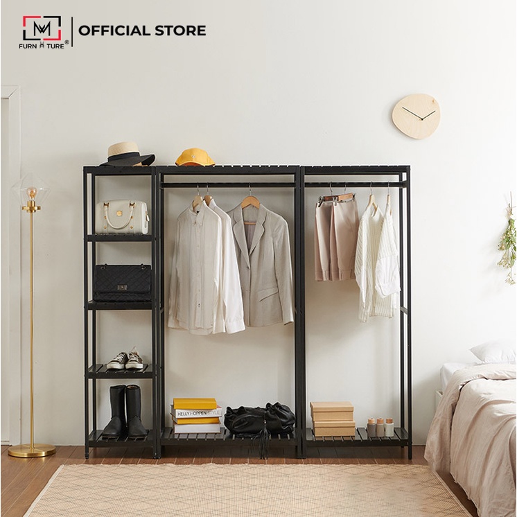 Tủ treo quần áo gỗ khung sắt tĩnh điện cao cấp size 60 cm thương hiệu MW FURNITURE - Special