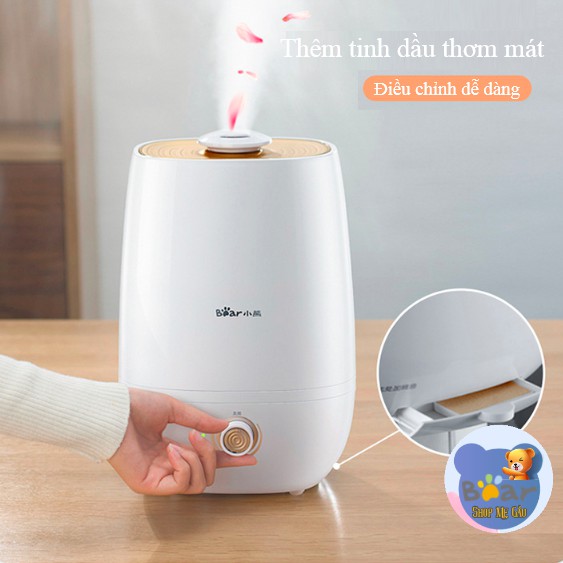 Máy phun sương tạo độ ẩm Bear dung tích 5L phòng ngủ, phòng làm việc