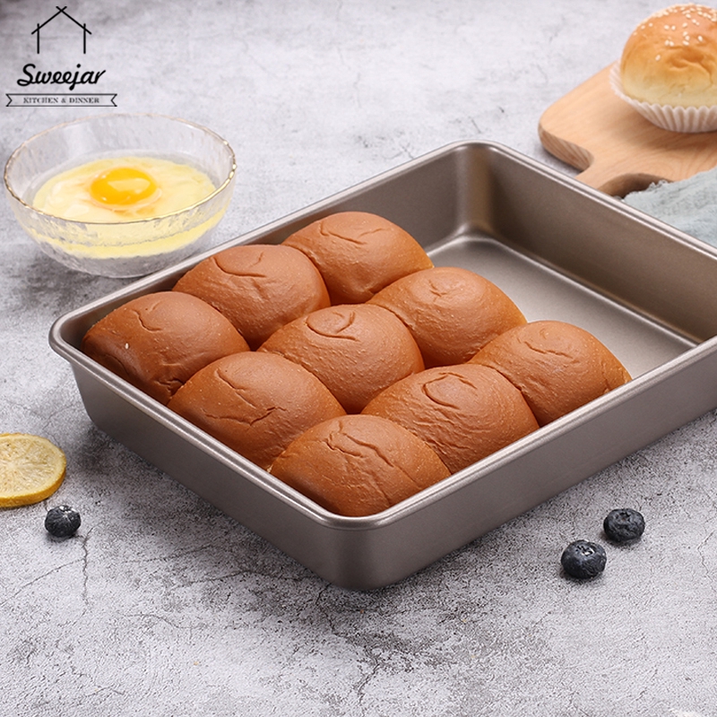 Khuôn nướng bánh mì SWEEJAR hình chữ nhật bằng thép carbon chống dính