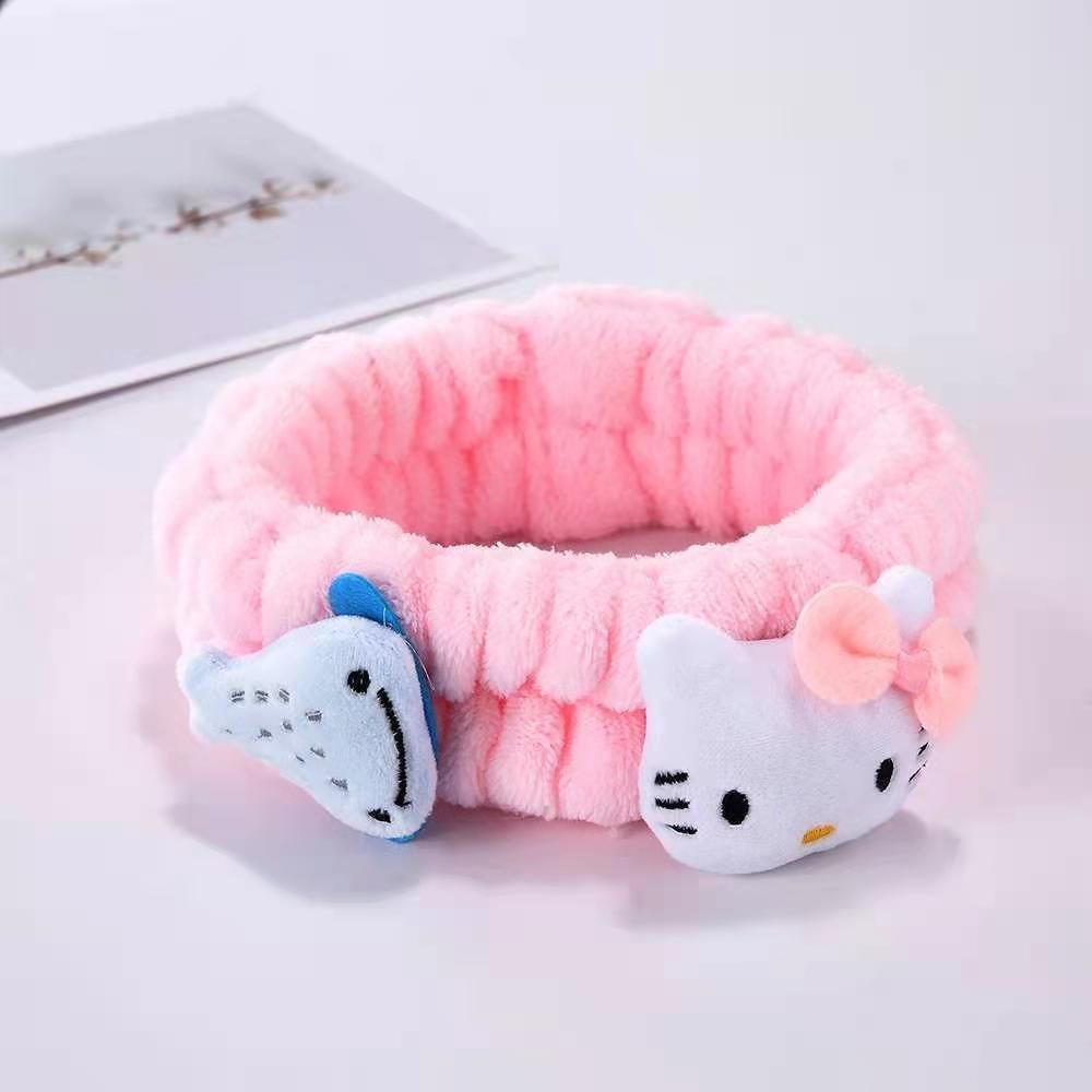 Băng đô rửa mặt co giãn hình mèo Hello Kitty đáng yêu Hàn Quốc