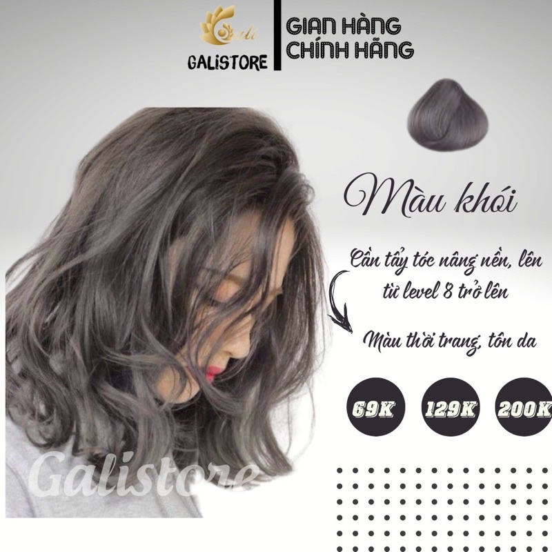 Thuốc nhuộm tóc màu khói + tặng kèm trợ dưỡng Galistore