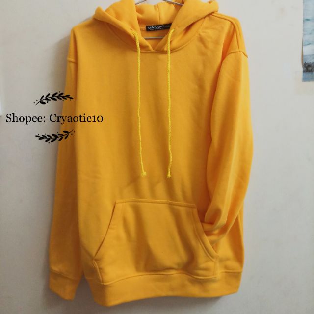 [ĐỦ SIZE - Kèm hình thật] Hoodie trơn nỉ dày vàng yellow basic hoodie unisex