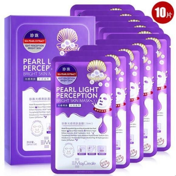 Hộp 20 Miếng Mặt Nạ HA Tím Pearl light perception