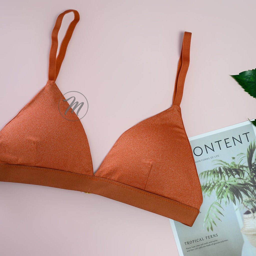 Áo Lót Nữ Bralette Sunflower Trơn Không Gọng Mút Mỏng (Mustoto MA01)