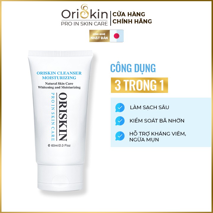 Sữa Rửa Mặt Trắng Da Oriskin Cleanser Moisturizing, Ít Bọt Dành Cho Da Nhạy Cảm.