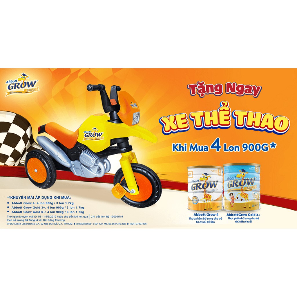 Đai đi xe máy an toàn cho bé, quà tặng sữa grow