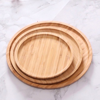 Khay Gỗ Tre tròn trang trí bàn ăn nhiều cỡ