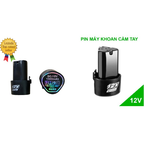 Pin khoan 12V, cầm tay giá rẻ Li-ion 1500mAh