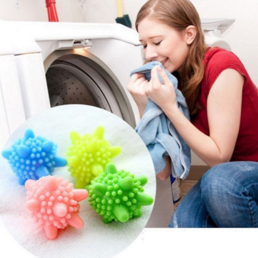 combo sỉ 50 bóng giặt cầu gai Làm Mềm Vải Khi Giặt Máy phẳng quần áo thông minh giá rẻ