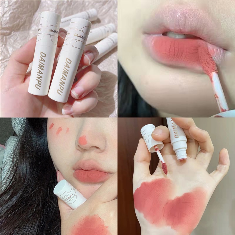 Son Kem Màu Nhung Lì Daimanpu nội địa trung Lâu Trôi Không Phai Màu Không Dính Cốc