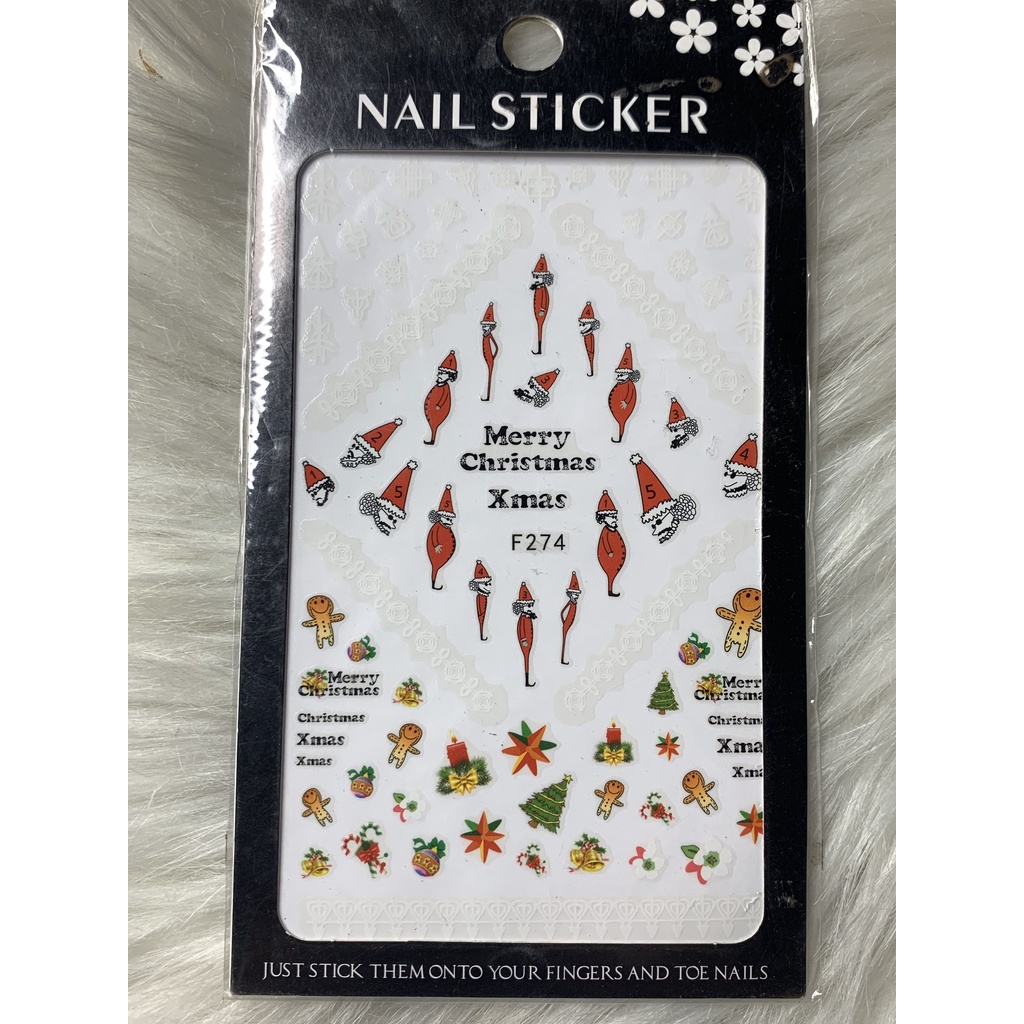 Sticker Trang Trí Móng Noel Siêu Đẹp 3