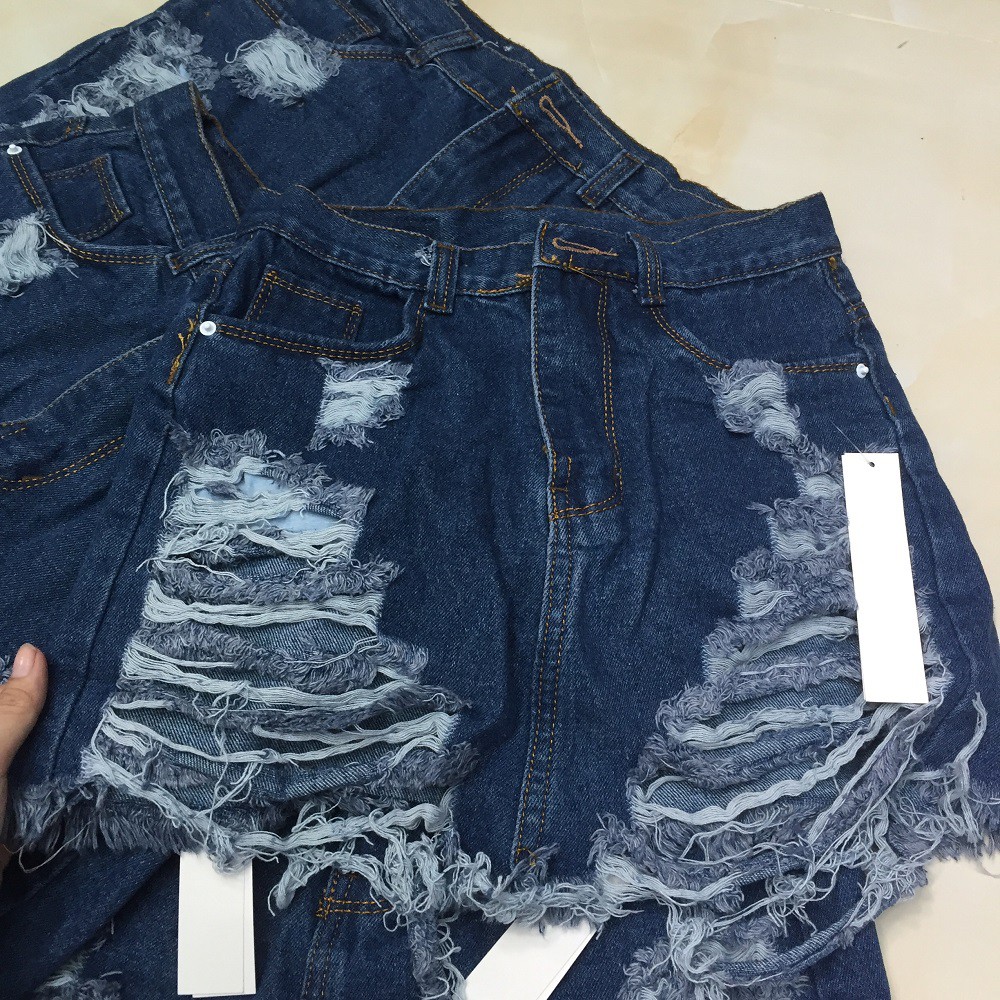 [ẢNH THẬT + VIDEO] Chân Váy Jeans Phối Rách Cao Cấp OHS715