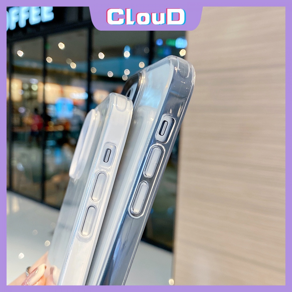 Ốp Điện Thoại Silicon Mềm Trong Suốt Màu Kẹo 3 Trong 1 Chống Sốc Cho iPhone 11 12 13 Pro Max XR XS Max X SE 2020 7Plus 8Plus 7 8