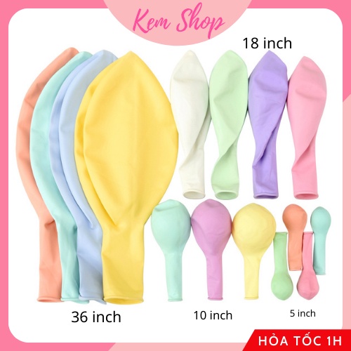 Bóng tròn tông pastel size 5 inch trang trí sinh nhật sự kiện - K212