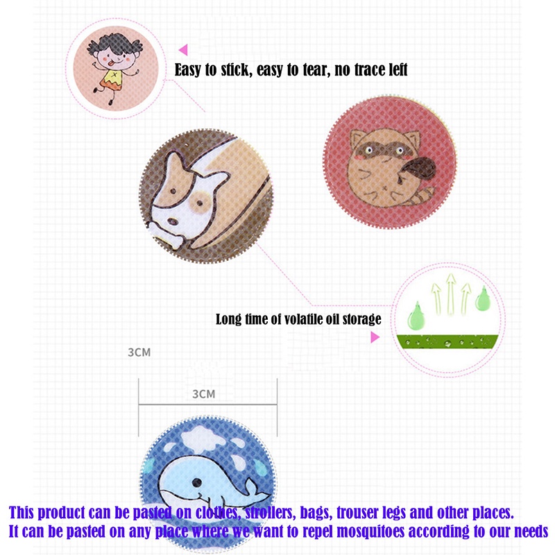 Set 36 Miếng Dán Tinh Dầu Chống Muỗi Không Độc Hại Giữ Côn Trùng Khi Đi Du Lịch Dành Cho Trẻ Em