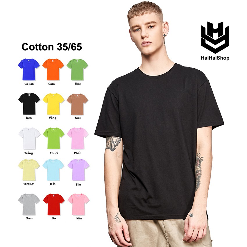 Áo Thun Trơn Nam Nữ Cổ Tròn Nhiều Màu, Chính Hãng Ken T-Shirt