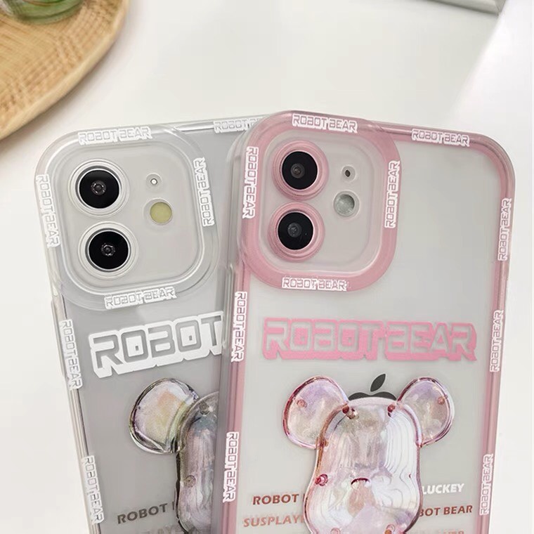 Ốp lưng iphone viền nổi cạnh vuông in hình gấu cực Trends dành cho iphone 6/6s/6Plus/7Plus/8Plus/X/XS/ XSM/11/11Promax/1