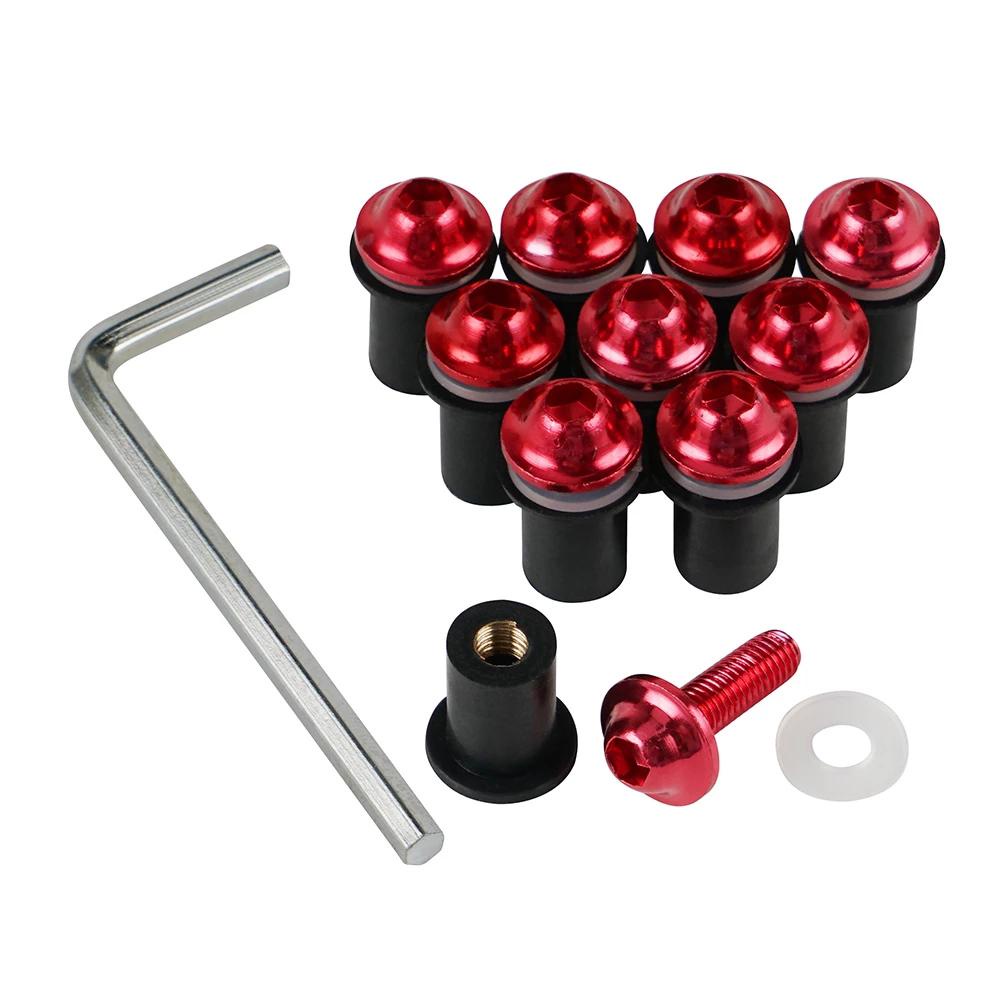 Ốc Vít Bằng Nhôm CNC Gắn Kính Chắn Gió Xe Máy Suzuki M5 M5X15Mm