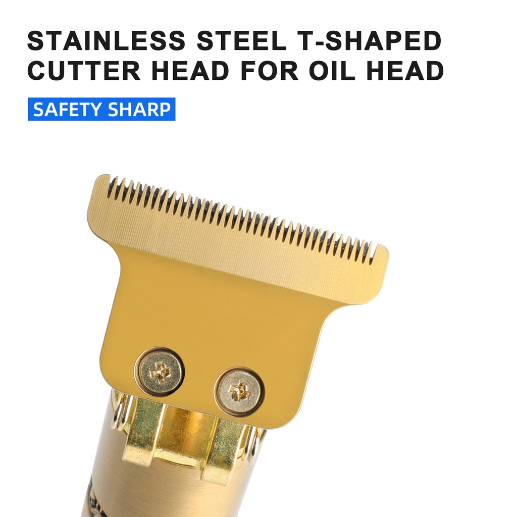 Tông Đơ Cắt Tóc, Chấn Viền VINTAGE-T9 Nhỏ Gọn, Sạc Điện, Pin Bền Đa Năng