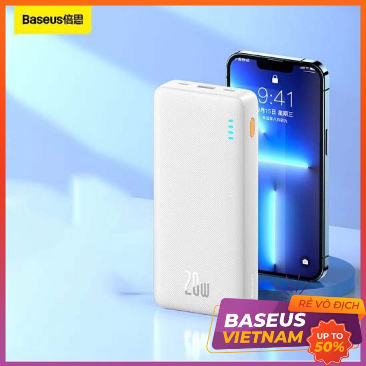 Sạc pin dự phòng Baseus Airpow Light Battery Fast Charging Power Bank 20000mAh 20W