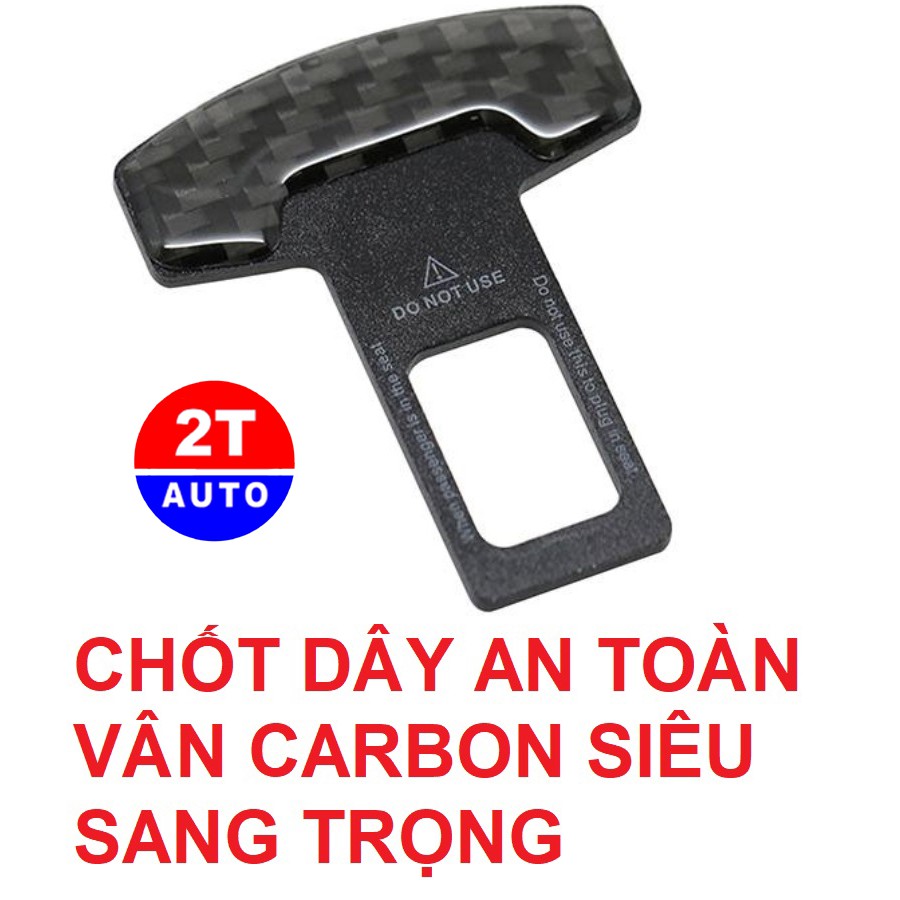 [FLASH SALE] Bộ 2 Chốt cài gài khóa dây an toàn vân Carbon sang trọng cho ô tô xe hơi:   SKU:182