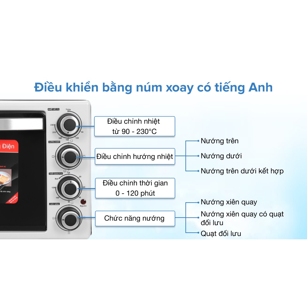 Lò nướng Galanz (1978TQ) KWS2042LQ-H8UK 42 lít (MỚI 100%, BH 12 THÁNG CHÍNH HÃNG)