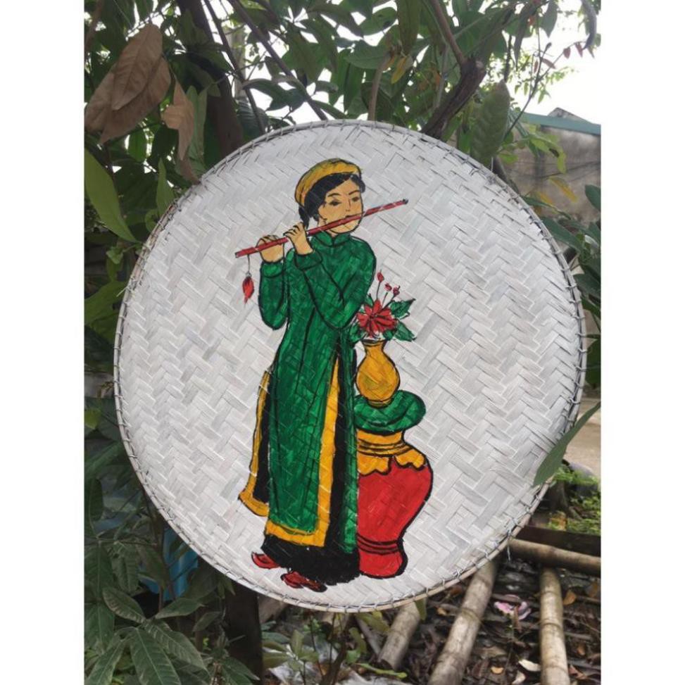 Xưởng SX- Tranh vẽ trên mẹt tre tranh giân dan tranh đông hồ -Tre Việt