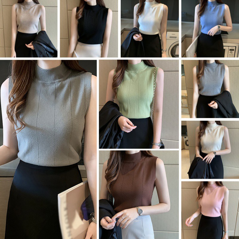 Áo Len Cổ Lọ Không Tay Thời Trang Dành Cho Nữ | BigBuy360 - bigbuy360.vn