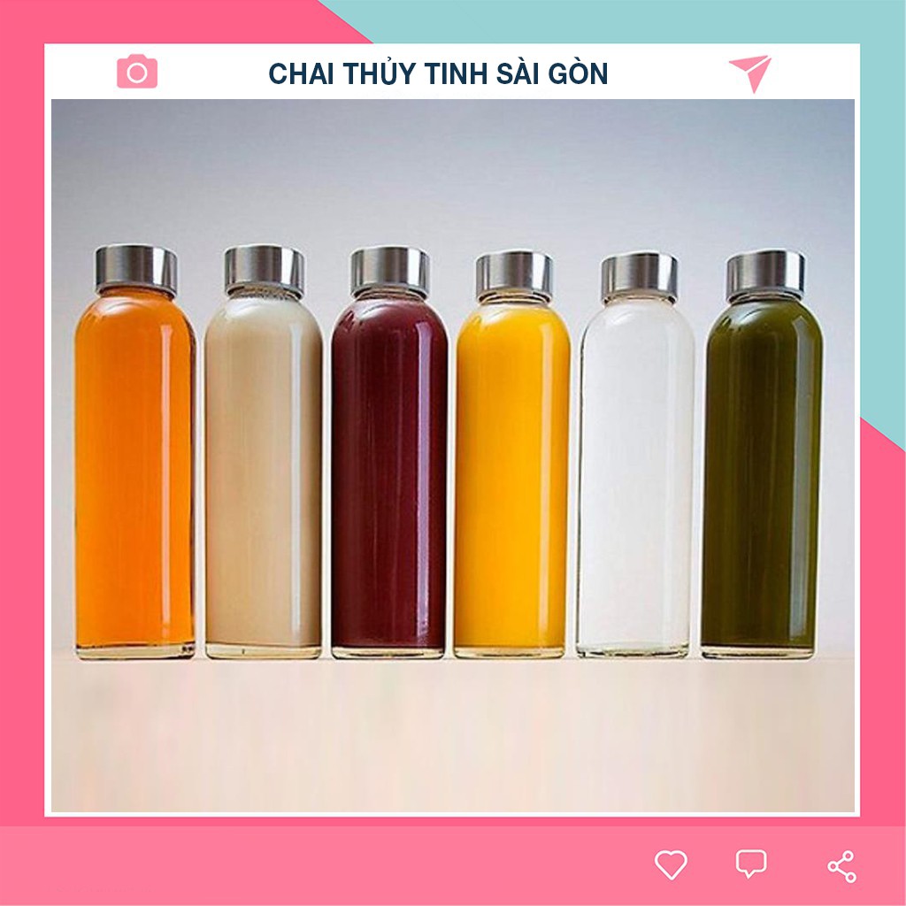 [Có Video + Hình Thật ] Bình thủy tinh 500ml trong suốt