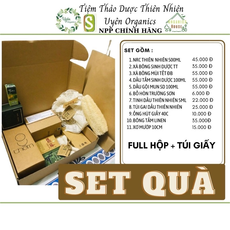 Trọn bộ quà tặng từ thiên nhiên🎁FULL BOX🎁Sản Phẩm HTX Sinh Dược có công bố mỹ phẩm